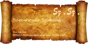 Szerencsés Szabina névjegykártya
